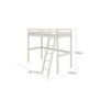 Lit mezzanine enfant - 90 x 190 cm - Pin massif blanchi - Sommier inclus - ERIKA