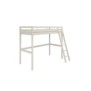 Lit mezzanine enfant - 90 x 190 cm - Pin massif blanchi - Sommier inclus - ERIKA