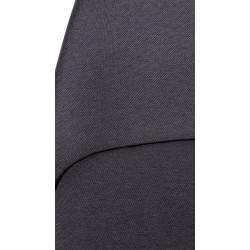 Sgabello da bar Corbin in tessuto rotondo grigio scuro naturale