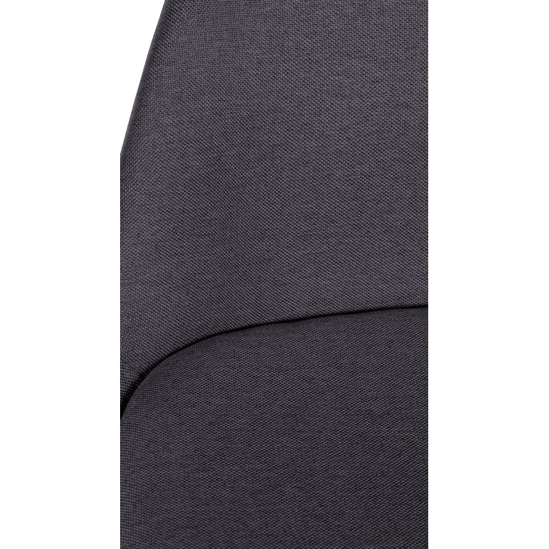 Sgabello da bar Corbin in tessuto rotondo grigio scuro naturale