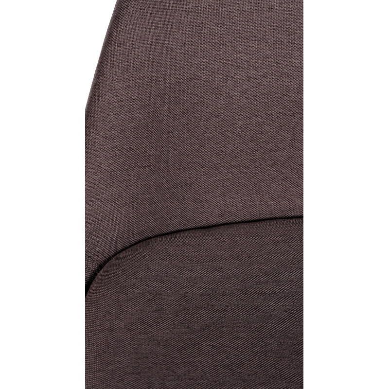 Tabouret de bar Corbin, en tissu, rond, marron naturel