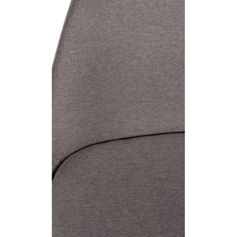 Taburete de bar Corbin, tapizado, redondo, color topo natural