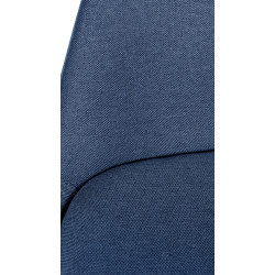 Sgabello da bar Corbin, tessuto, rotondo, blu naturale