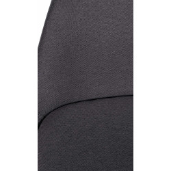 Tabouret de bar Corbin en tissu carré noir gris foncé