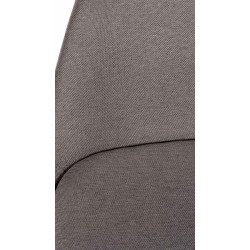 Tabouret de bar Corbin en tissu, carré, noir et taupe