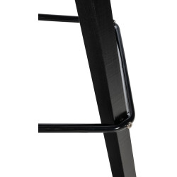 Taburete de bar Corbin de tela, cuadrado, negro topo