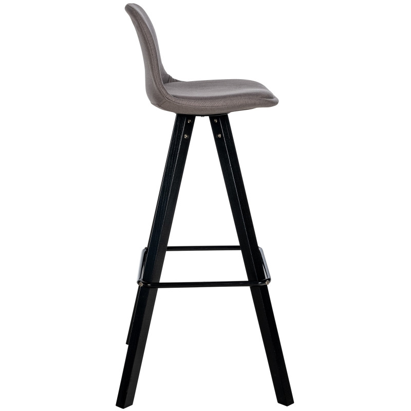 Sgabello da bar Corbin tessuto Square nero tortora