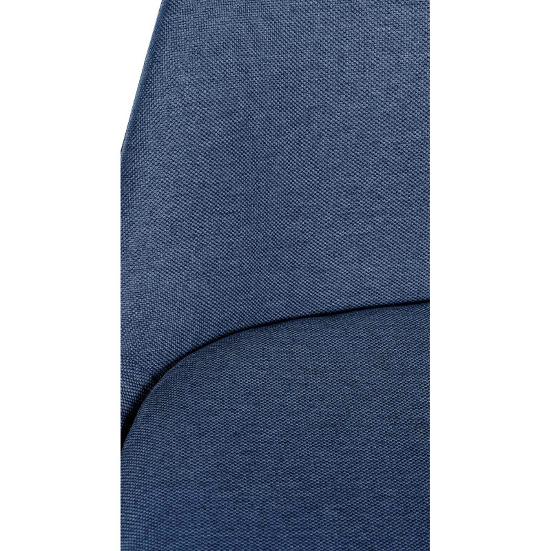 Sgabello da bar in tessuto Corbin, quadrato, nero/blu