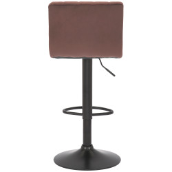 Lot de 2 tabourets de bar Jamie en velours marron