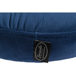 Ensemble de 2 tabourets de bar en velours Ponte, bleu chromé