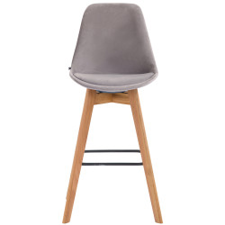 Tabouret de bar Metz velours nature