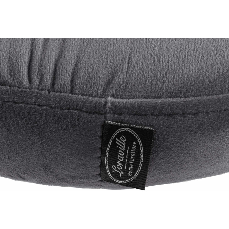 Juego de 2 taburetes de bar Ponte, terciopelo, cromo, gris oscuro