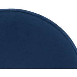 Juego de 2 taburetes de bar Ponte de terciopelo, negro y azul