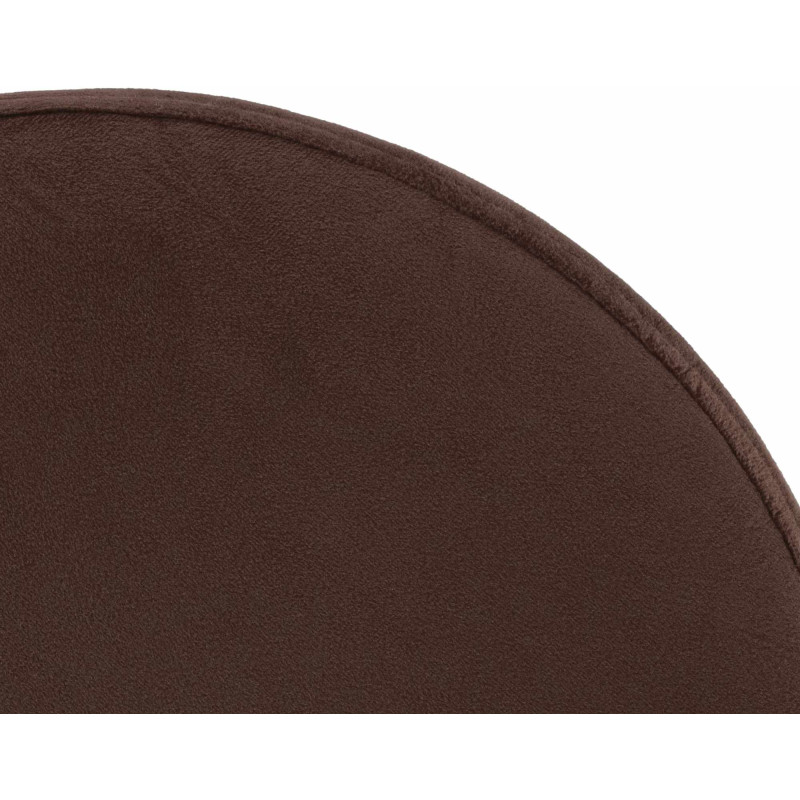 Ensemble de 2 tabourets de bar en velours Ponte, noir et marron