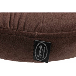 Ensemble de 2 tabourets de bar en velours Ponte, noir et marron