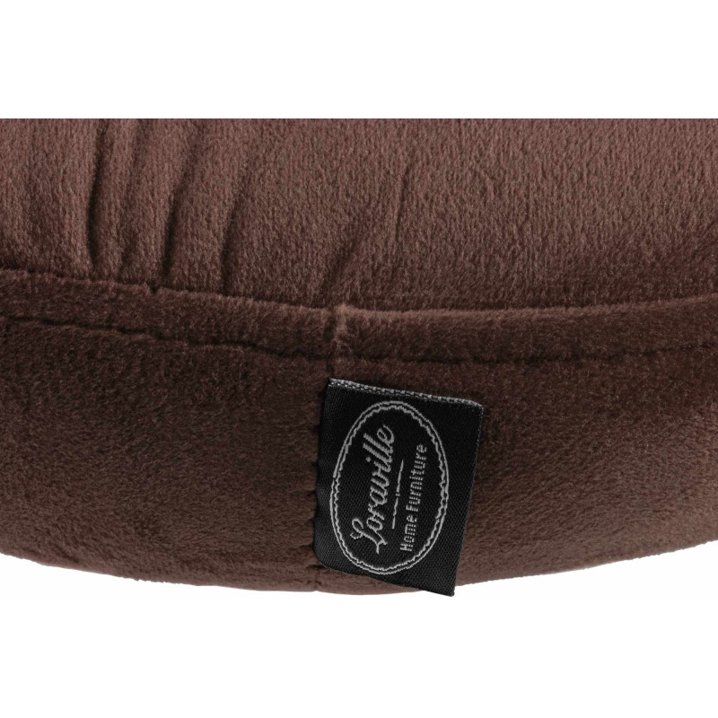 Ensemble de 2 tabourets de bar en velours Ponte, noir et marron