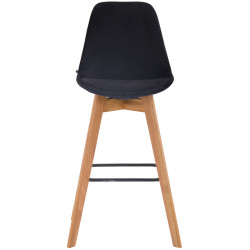 Tabouret de bar Metz velours nature