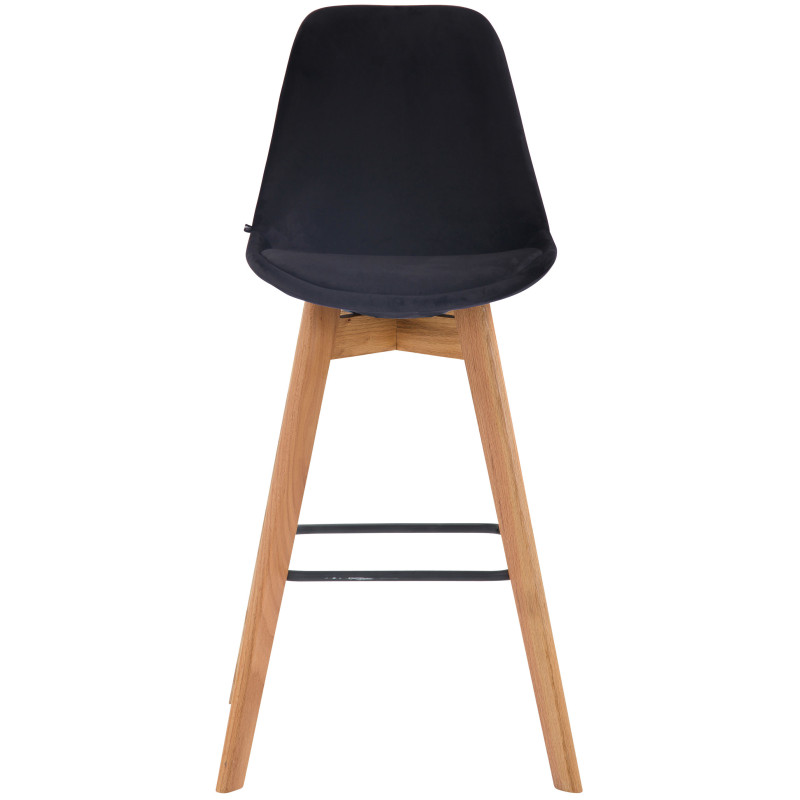 Tabouret de bar Metz velours nature