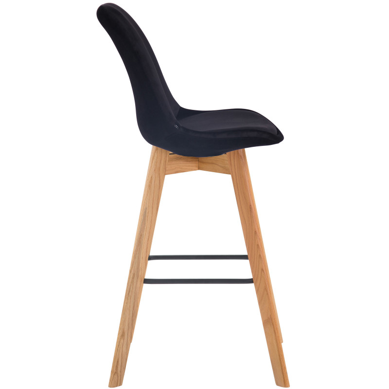 Tabouret de bar Metz velours nature