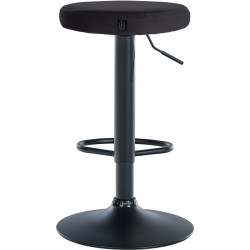 Juego de 2 taburetes de bar Ponte de terciopelo, negros