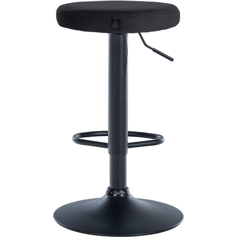 Ensemble de 2 tabourets de bar en velours Ponte noir