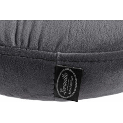 Conjunto de 2 banquetas de bar Ponte, em veludo, branco/cinza escuro