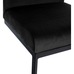 Sgabello da bar Hopewell Velvet B nero