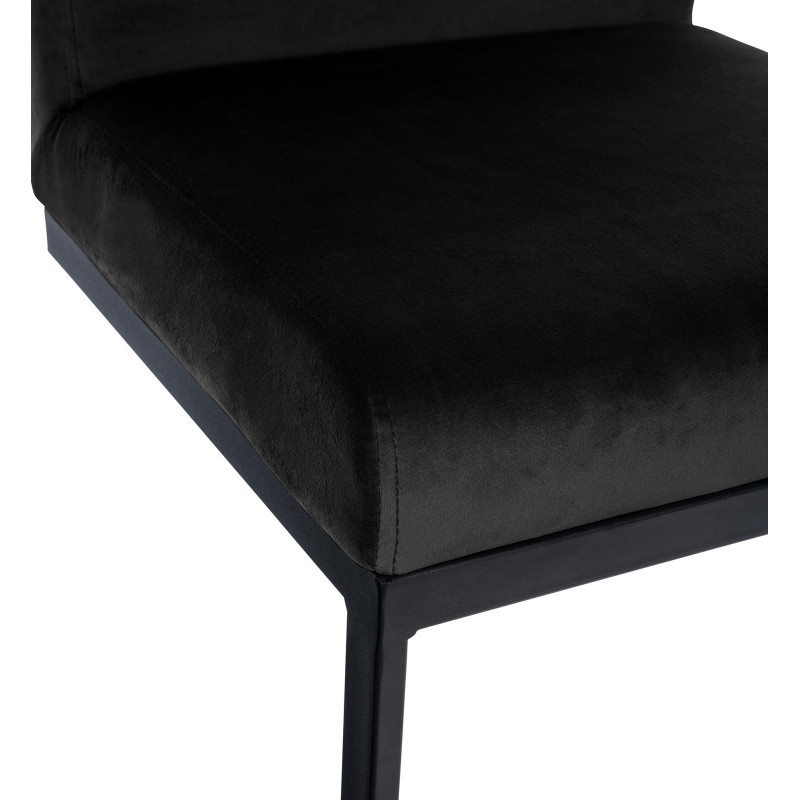 Tabouret de bar Hopewell velours B noir