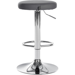 Set di 2 sgabelli da bar Ponte, similpelle, grigio cromo