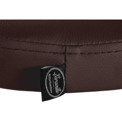 Conjunto de 2 banquetas de bar Ponte, em couro sintético, preto/marrom