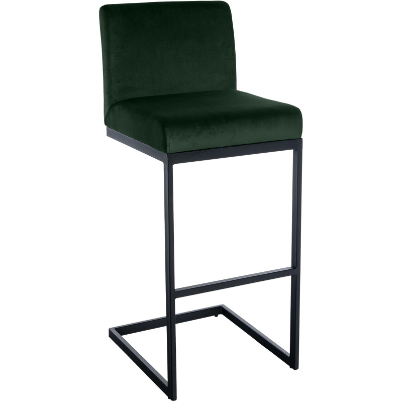 Tabouret de bar Hopewell velours B vert