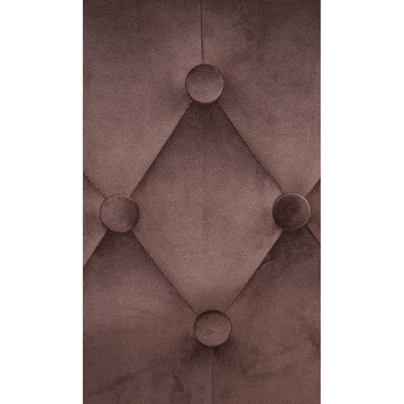 Tabouret de bar Dublin en velours, marron chromé