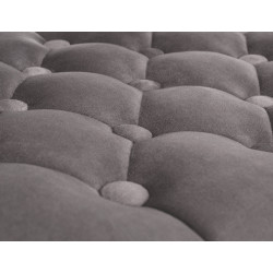 Taburete de bar Dublín, terciopelo, gris cromado