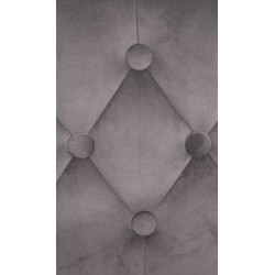 Taburete de bar Dublín, terciopelo, gris cromado