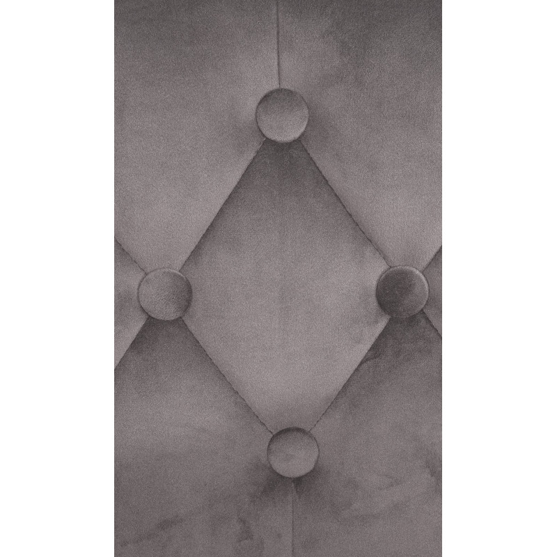 Taburete de bar Dublín, terciopelo, gris cromado