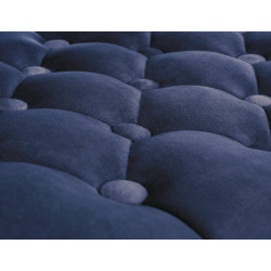 Taburete de bar Dublin de terciopelo, cromado, azul