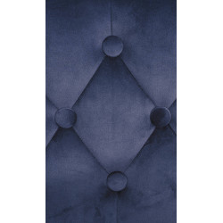 Taburete de bar Dublin de terciopelo, cromado, azul