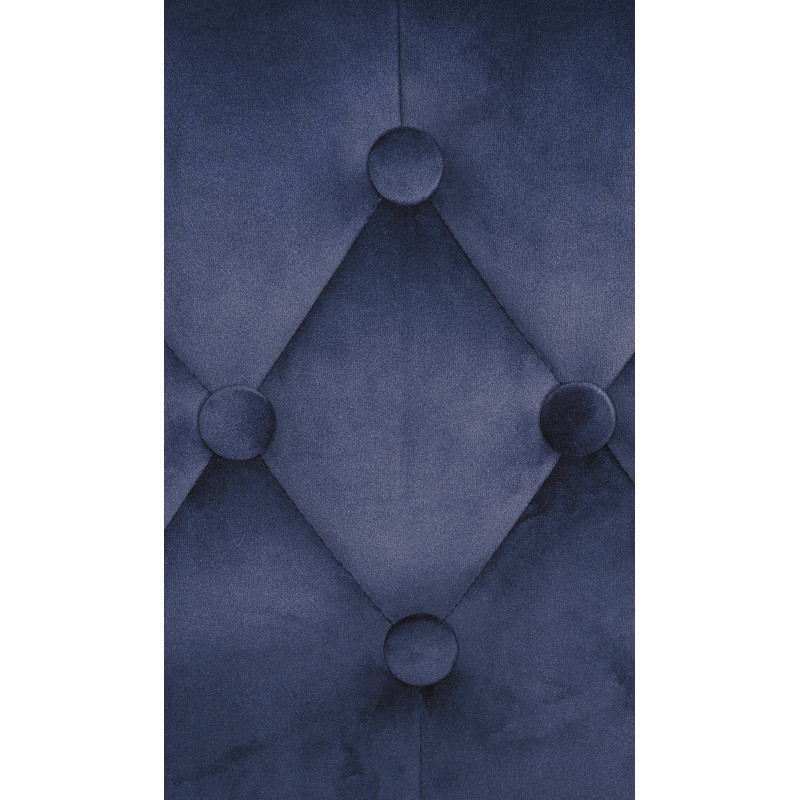 Sgabello da bar in velluto Dublin, cromato, blu