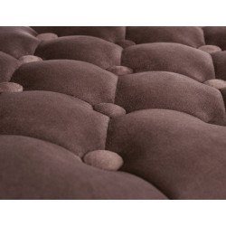 Tabouret de bar Dublin en velours, noir/marron