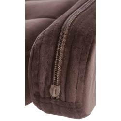 Tabouret de bar Dublin en velours, noir/marron