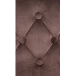 Tabouret de bar Dublin en velours, noir/marron