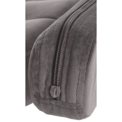 Tabouret de bar Dublin en velours noir et gris