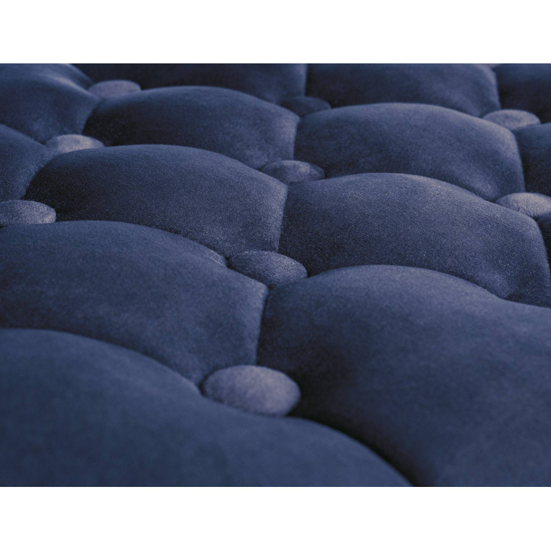 Banqueta de bar Dublin em veludo, preta e azul