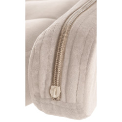 Taburete de bar Dublin Velvet, blanco/crema