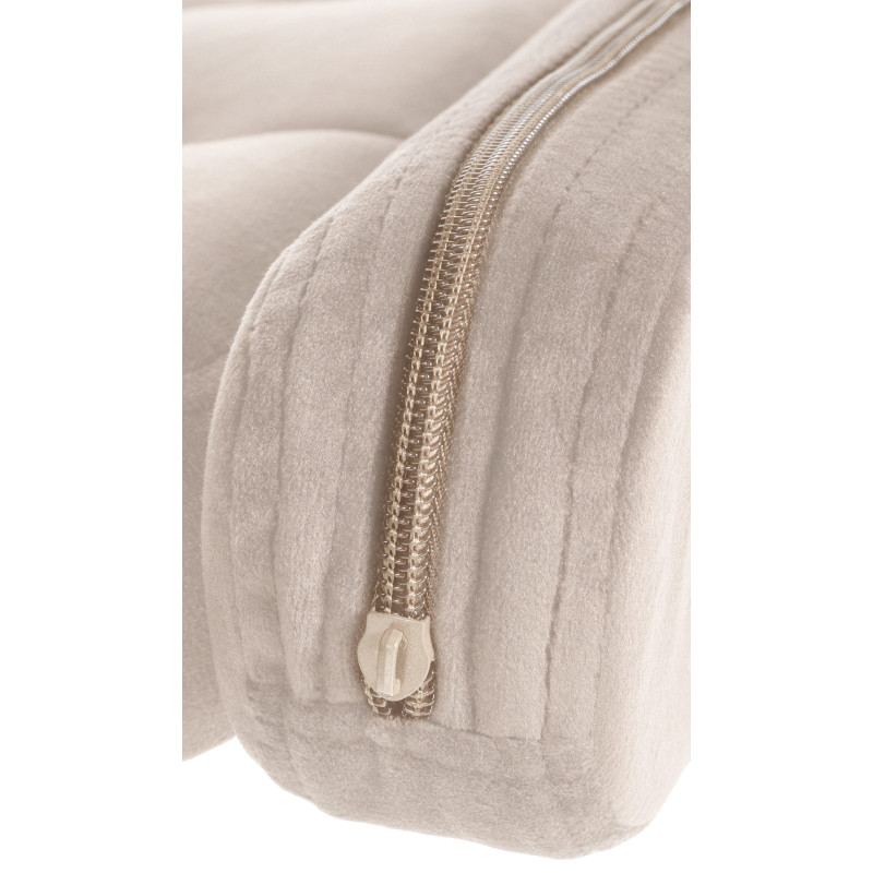 Taburete de bar Dublin Velvet, blanco/crema