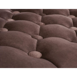 Taburete de bar de terciopelo Dublín, blanco/marrón