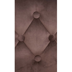 Banqueta de bar Dublin em veludo, branca/marrom