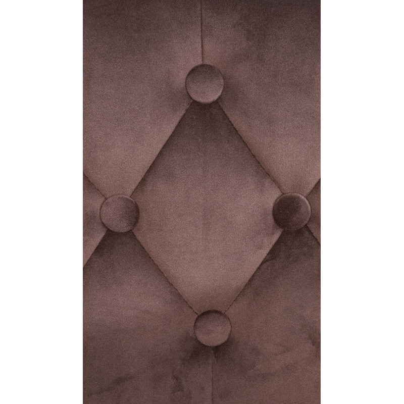 Sgabello da bar in velluto Dublin, bianco/marrone