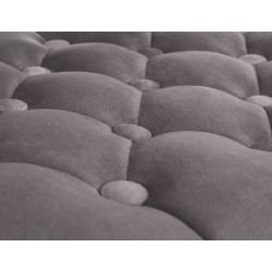 Tabouret de bar Dublin, velours, blanc/gris