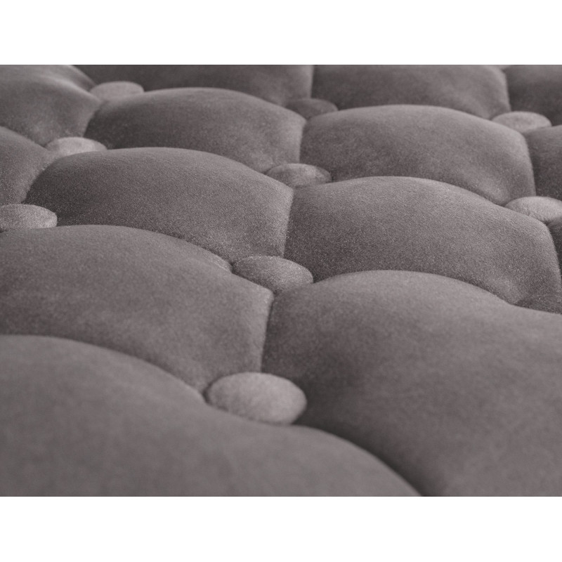 Taburete de bar Dublín, terciopelo, blanco/gris